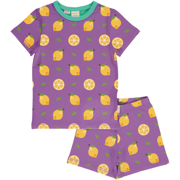 Maxomorra Lemon Organic Cotton Short Pyjamas