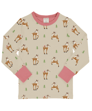 Maxomorra Fawn Organic Cotton Long Sleeved Top