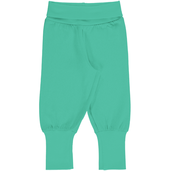 Maxomorra Green Organic Cotton Rib Pants