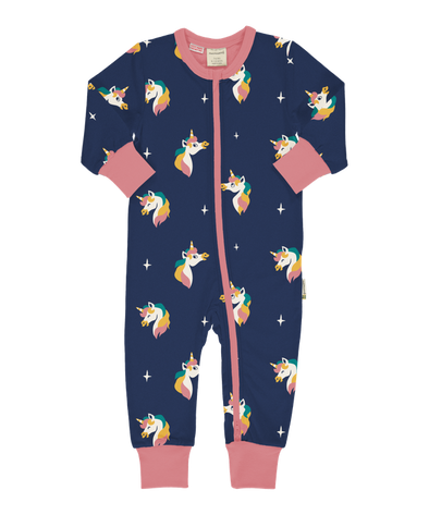 Maxomorra Unicorn Long Sleeved Zip Rompersuit
