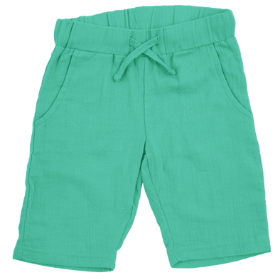 Maxomorra Green Muslin Knee Shorts
