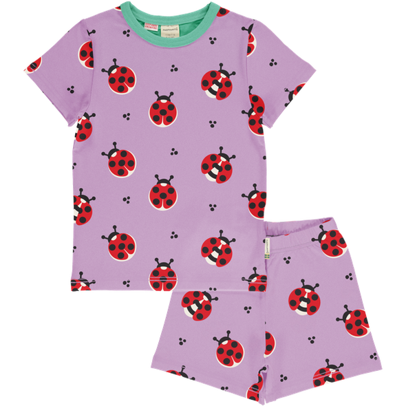 Maxomorra Ladybug Organic Cotton Short Pyjamas