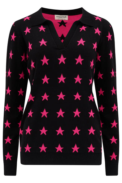 Sugarhill Brighton Black Star Repeat Valentina Jumper