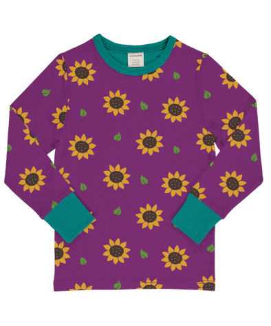 Maxomorra Sunflower Organic Cotton Long Sleeved Top