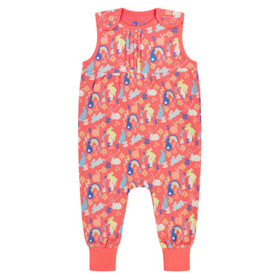 Piccalilly Bunny Hop Pintuck Dungarees