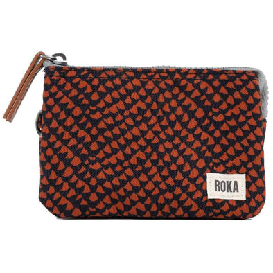 Roka Carnaby Ginger Snake Recycled Canvas Wallet - Small