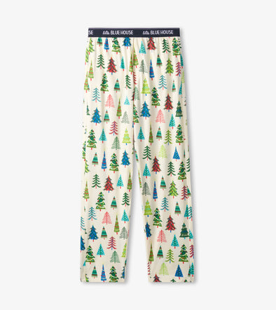 Little Blue House Christmas Trees Men's Jersey Pyjama Bottoms