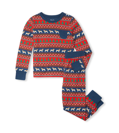 Hatley Bulldog Fair Isle Bamboo Pyjamas