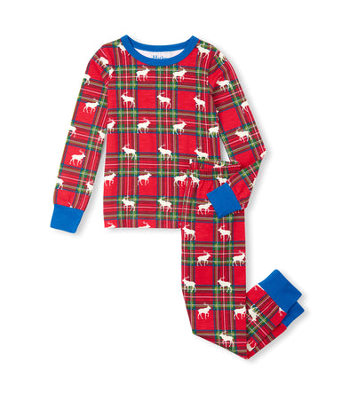 Hatley Elk Plaid Stretch Organic Cotton Pyjamas