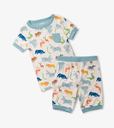 Hatley Scratchy Safari Bamboo Short Pyjamas