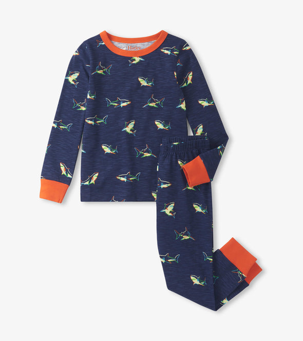 Hatley Glow Shark Organic Cotton Pyjamas