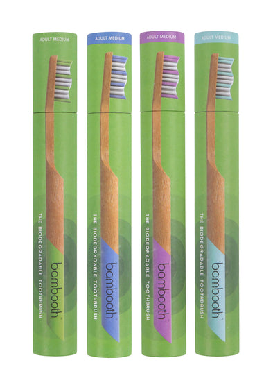 Bambooth Adult Medium Toothbrushes Multipack