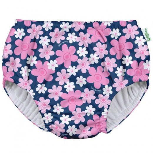 Green Sprouts Navy Blooms Reusable Pull Up Swim Nappy