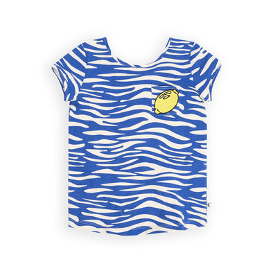 CarlijnQ Zebra Short Sleeved Top With Embroidery