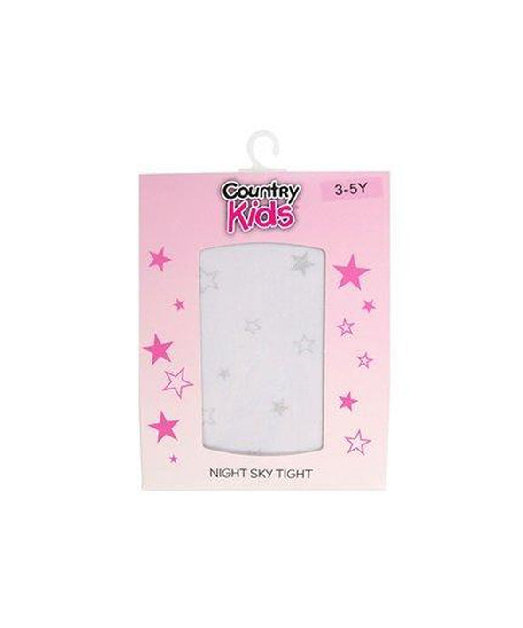 Country Kids Night Sky White/Silver Tights