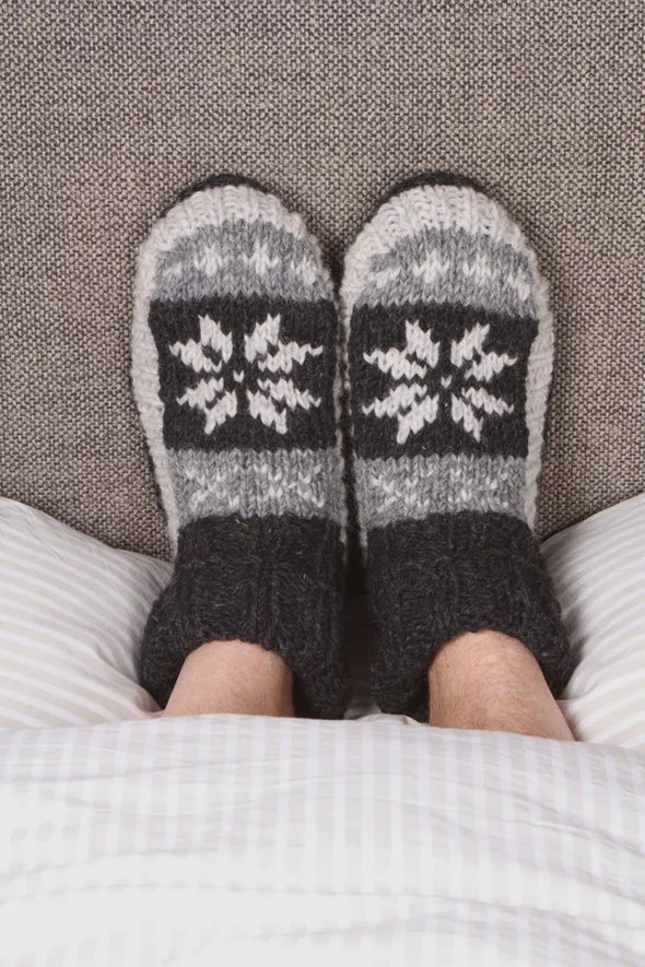 Pachamama Yukon Lined Sofa Socks - Knitted Sole - Men's Sizing