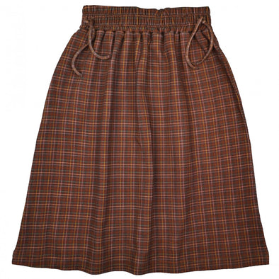 Ba*ba Kidswear Brown Check Chaga Skirt