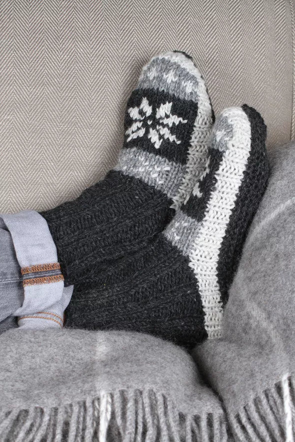 Pachamama Yukon Lined Sofa Socks - Knitted Sole - Men's Sizing