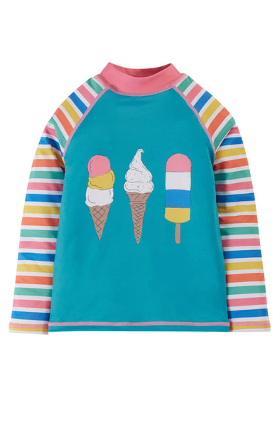 Frugi Rainbow Stripe Ice Cream Rash Vest