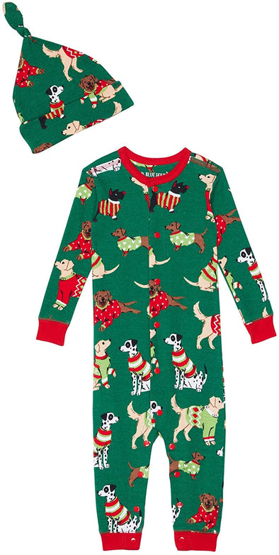 Little Blue House Woofing Christmas Coverall with Hat