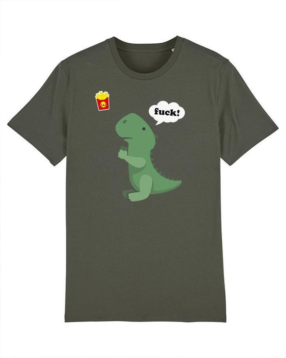 Wat? Apparel T-Rex with Chips Khaki Men's T-Shirt