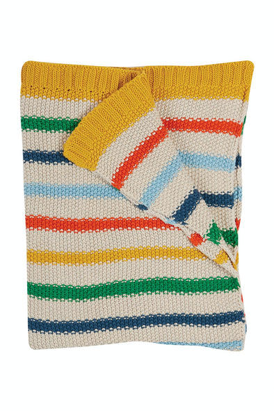 Frugi Rainbow Stripe Cuddle Up Blanket