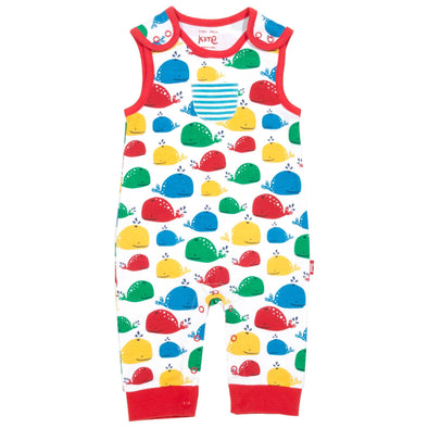 Kite Rainbow Whale Dungarees