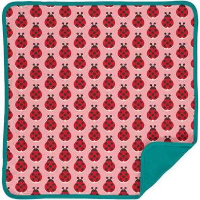 Maxomorra Ladybug Velour-Backed Blanket