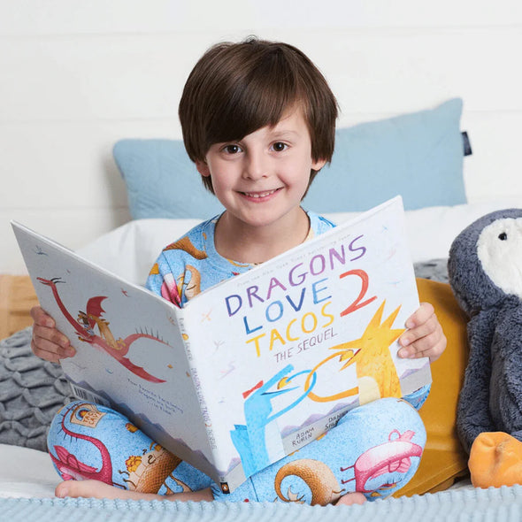 Hatley Books To Bed Dragons Love Tacos - Pyjamas and Book Set