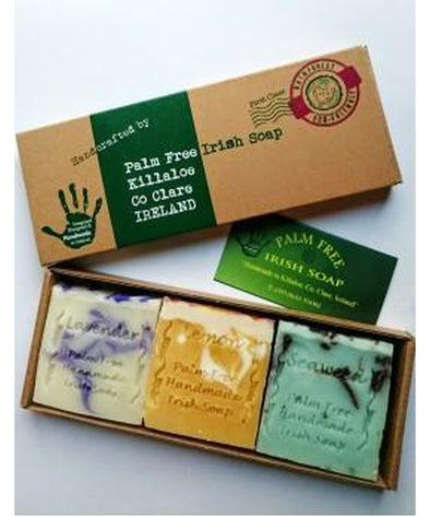 Palm Free Irish Soap Gift Pack of 3 Handmade Soaps