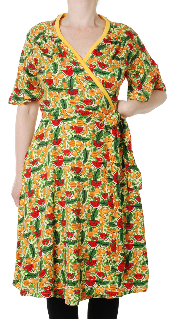 DUNS Tropical Flutter Sleeve Wrap Dress - Adult Sizes