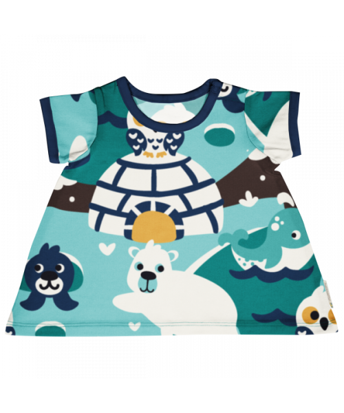 Maxomorra Arctic World Doll Short Sleeved Dress