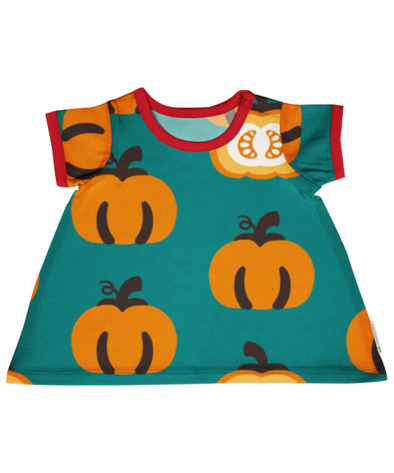 Maxomorra Garden Pumpkin Doll Short Sleeved Dress