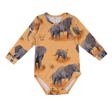Walkiddy Elephant Family Long Sleeved Bodysuit