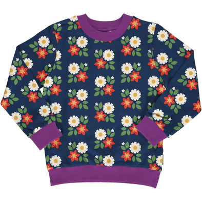 Maxomorra Dream Job Flowers Lined Sweater