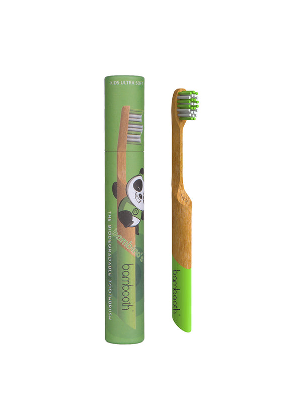 Bambooth Forest Green Kids Bambino Toothbrush