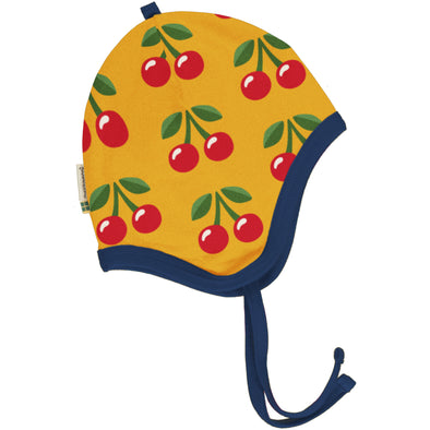 Maxomorra Cherry Velour Helmet Hat