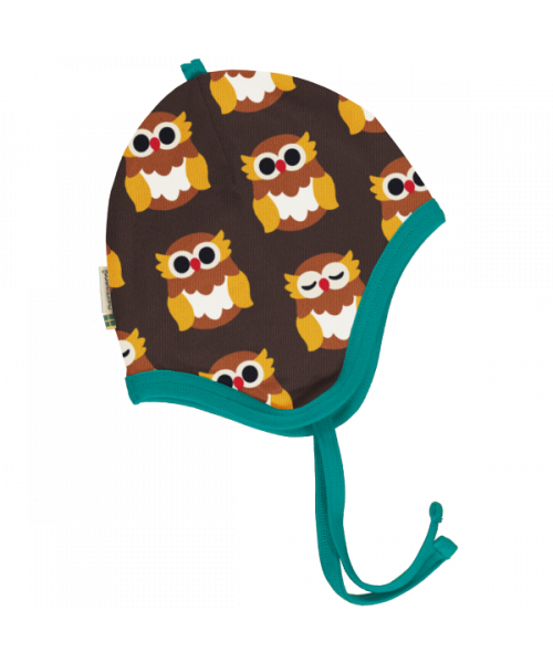 Maxomorra Nordic Owl Velour Helmet Hat