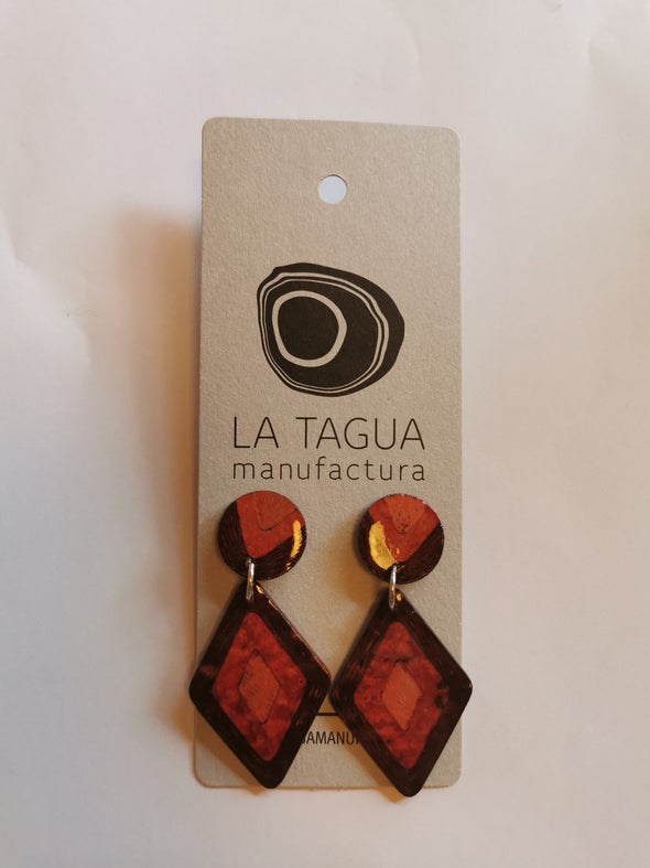 La Tagua Manufactura Kaliberet Red  Earrings