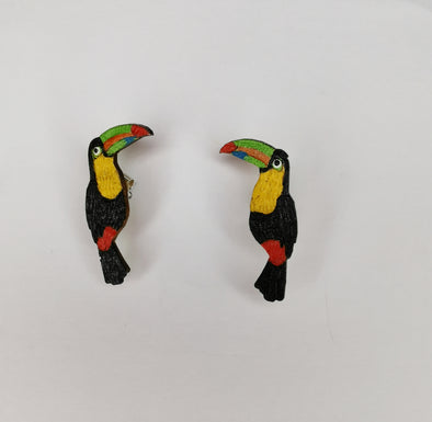 La Tagua Totumo Manufactura Malambito Toucan Earrings
