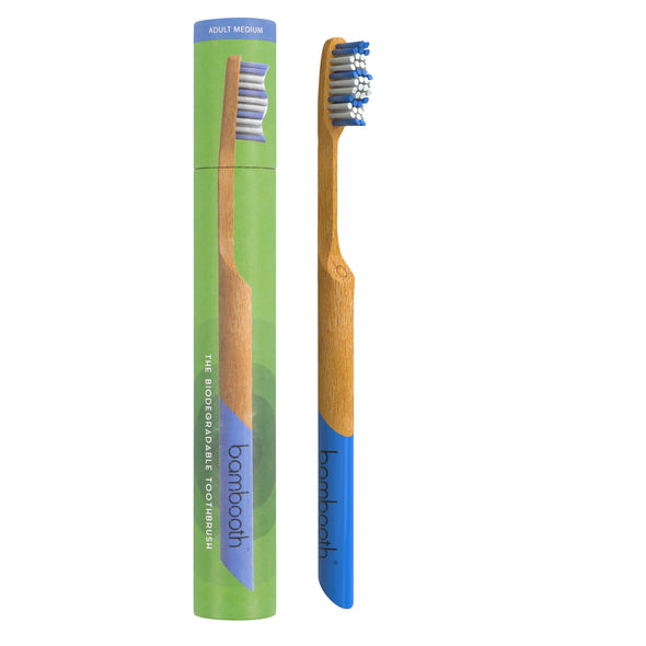 Bambooth Sea Blue Adult Medium Toothbrush