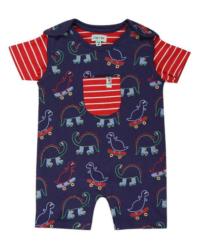 Lilly and Sid Dino Dungaree Set