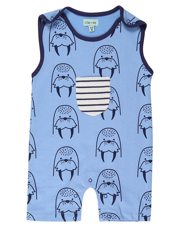Lilly and Sid Walrus Dungaree Set
