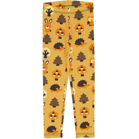 Maxomorra Yellow Forest Leggings