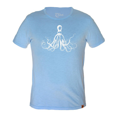 Tonn Men's Octopus T-Shirt - Light Blue