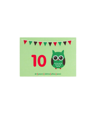 Maxomorra Owl Birthday Postcard Age 10