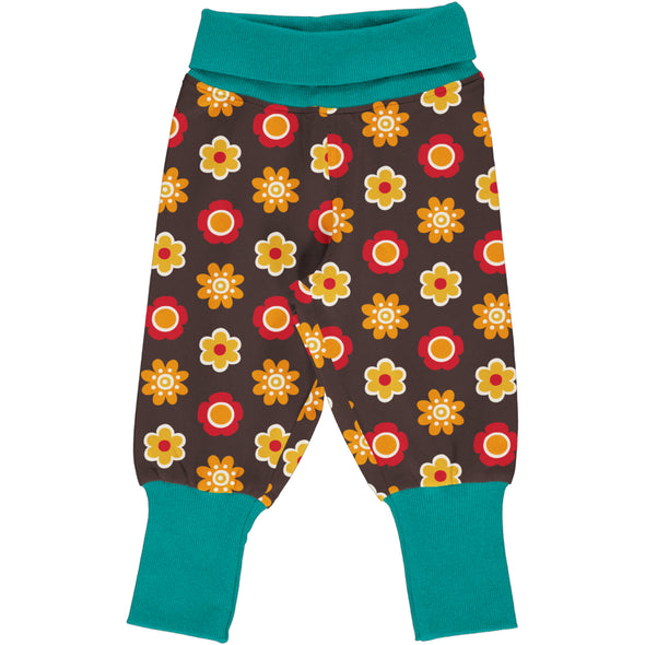 Maxomorra Flower Sweat Rib Pants