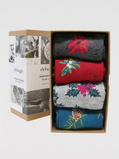 Thought Women's Abisska Winter Floral Socks Box - Multi