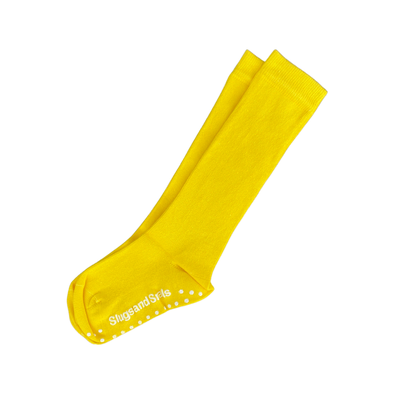 Slugs and Snails Sunflower Yellow Knee Socks