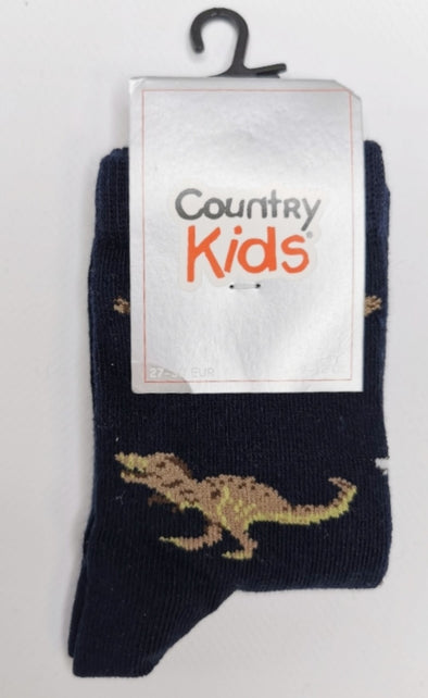Country Kids Real Dinosaurs Navy Socks